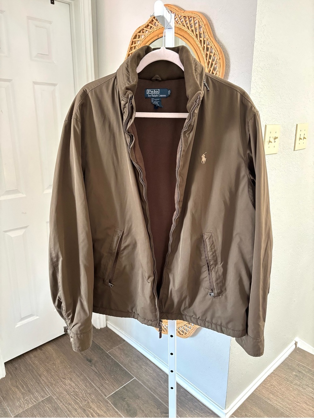 Polo by Ralph Lauren / Men's Olive Green Bomber Jacket Winter Warm